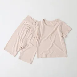 Wholesale Modal Pajamas Summer Thin Style Short-Sleeved Baby Ice Silk Home Clothes Set Baby Air Conditioning