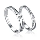 Ring Silver Couple Ring 925 Sterling Silver CZ Cubic Zirconia Engagement Wedding Ring