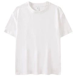 Factory Custom Plus Size Women's Girl Boys T-shirts Heat Transfer Designs Puff Printing Plain for T Shirts