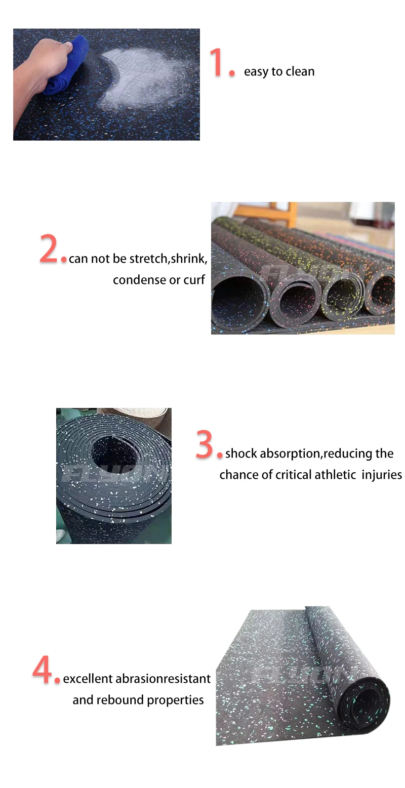 EPDM Rubber Flooring Mat 15-45cm Thickness for Gym Training Center 5