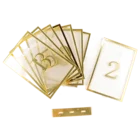 Gold Wedding Acrylic Laser Cut Gold Borders Frames Business Acrlic Table Number With Stand Holders For Wedding Meeting