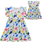 Clothes Dresses OEM Factory Custom Service Casual Style Floral Print Children's Clothes Flower Girls' Dresses