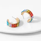 Huggie Earring Micro Pave Cz Sterling Silver Stamped 925 Huggie Earring