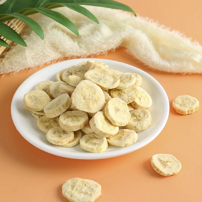 Wholesale Price Freeze Dried Banana Slice Snacks Vacuum Freeze Dried Banana Chips manufacture