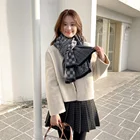 Scarf Wholesale Custom Luxury Clover Thick Women Pashmina Scarf Fashion Winter Soft With Short Tassels