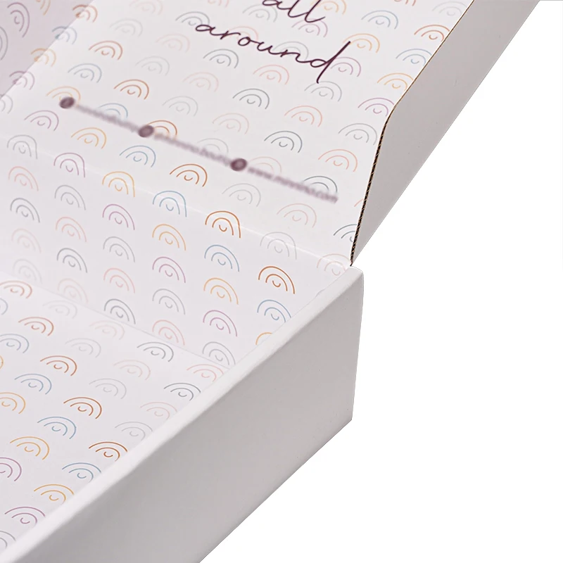 product small folded corrugated shipping box with recycled materials glossy matt lamination embossing for packing gift-9