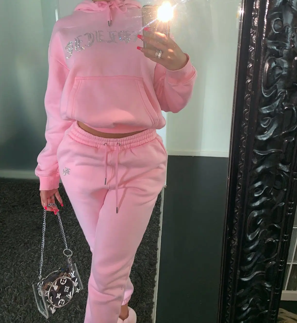 plus size pink sweatpants