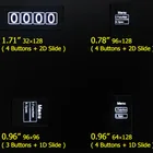 Screen Oled 1.71inch 32x128 In-cell Touch OLED 4 Key Touch Screen OLED Screen SSD7317 Low Power IOT