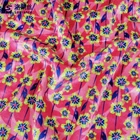 Floral Fabric For Garment NO MOQ Custom Floral Digital Printing Printed Spandex Velvet Fabric For Garment
