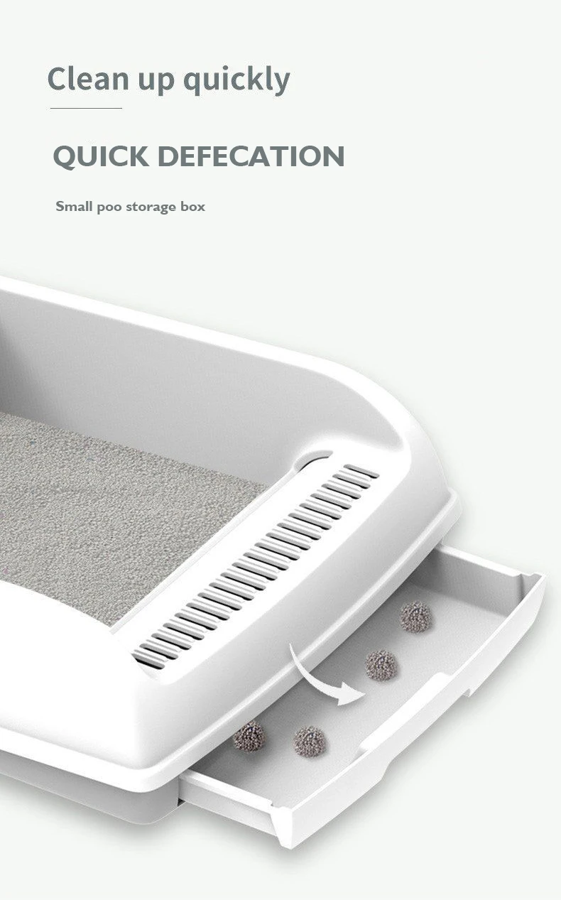 New High Quality Easy to Clean Waste Disposal Cat Litter Box Semi Automatic Cleaning and Deodorizing Cat Toilet Pet Supplies supplier