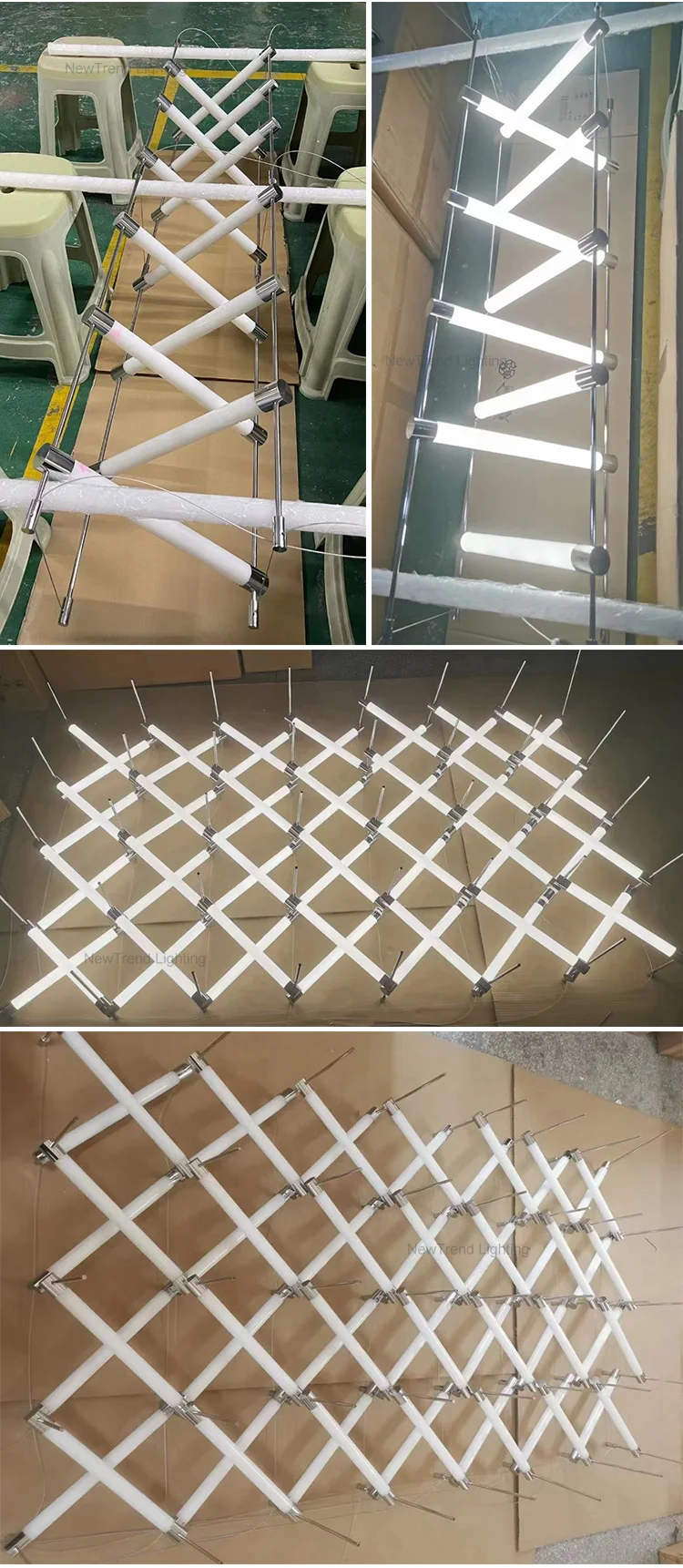 CPL-136 Unique Design Indoor Decoration Pendant Light Hotel Villa Mall Shop Minimalist LED Chandelier factory