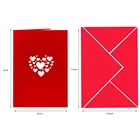 250gsm Paper Laser Wedding Invitation Card Creative Romantic Design Laser Cut 3D Pop Up Wedding Invitation Cards