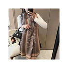 Cashmere Scarf Factory Supply Wear Resistance Cashmere Wrap Shawl Soft Pashmina Scarf For Autumn And Winter