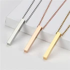 Custom Necklace Custom Personalized Engrave Letters Name Bar Pendant Stainless Steel Necklace
