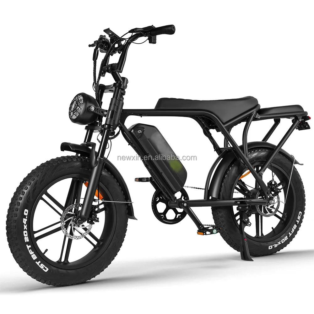 V8 2024 Fatbike Electric Fat E Bike 750w Vintage Retro E Bike Buy V8