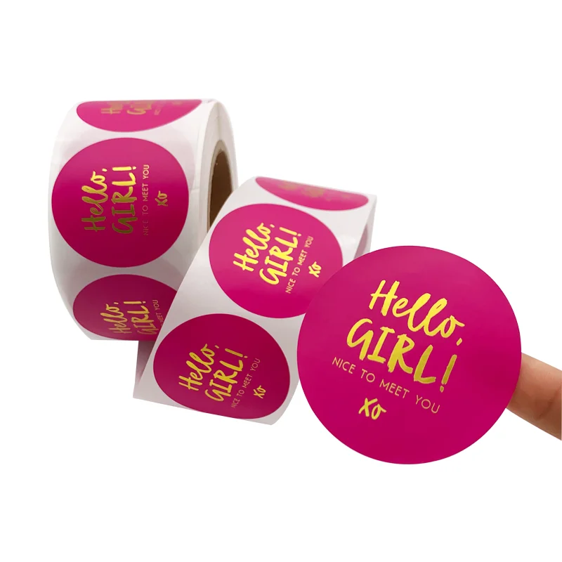 custom logo sticker roll