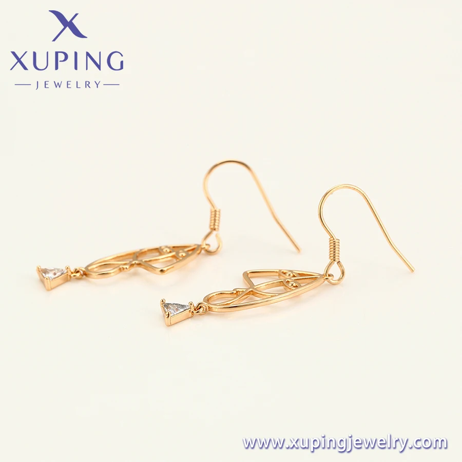 S00031132 xuping jewelry fashion elegant simple 18k gold plated Abstract line humanoid earring for women