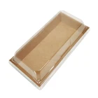 Food Container Food China Kraft Paper Food Container / Take Out Box With Different Sizes