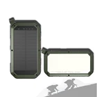 Solar Portable Flashlight Dual USB External Battery Mobile Charger Solar Power Bank Portable
