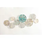 Decorative 3D Modern Home Decorative Flower Shaped Metal Art Wall Decor Hanging Wall Decor For Living Room
