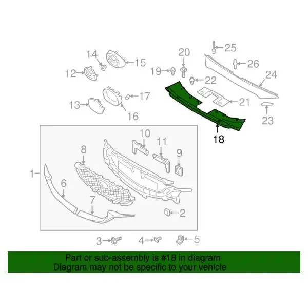 Producto Soporte del panel de la rejilla delantera del coche para Mazda CX 5 2017 Cubierta del tanque de agua OEM KB8A 50717-36