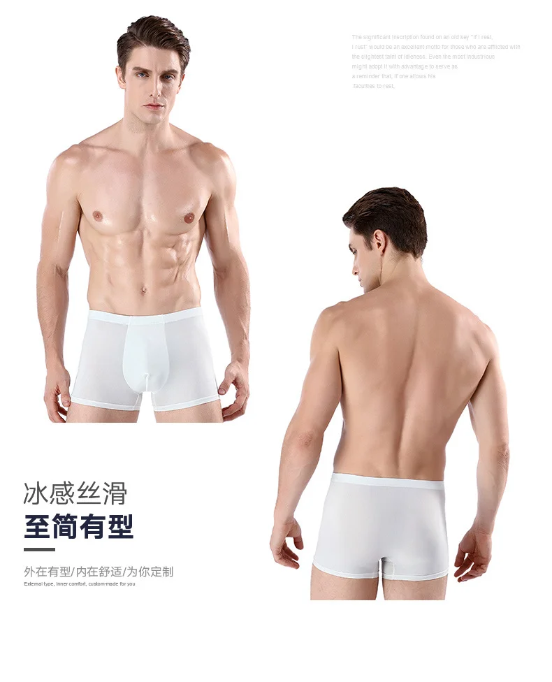 Cheap Price Summer Cool Transparent Ice Silk Men S Boxers Breathable