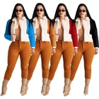 Coats Fashion Ladies Tops Jacket Long Sleeve Fleece Faux Fur Patchwork Cardigan Winter Women Coats