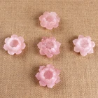 Rose Quartz Wholesale Natural Pink Crystal Carving Flowers Rose Quartz Lotus Crystal Home Docor For Gifts