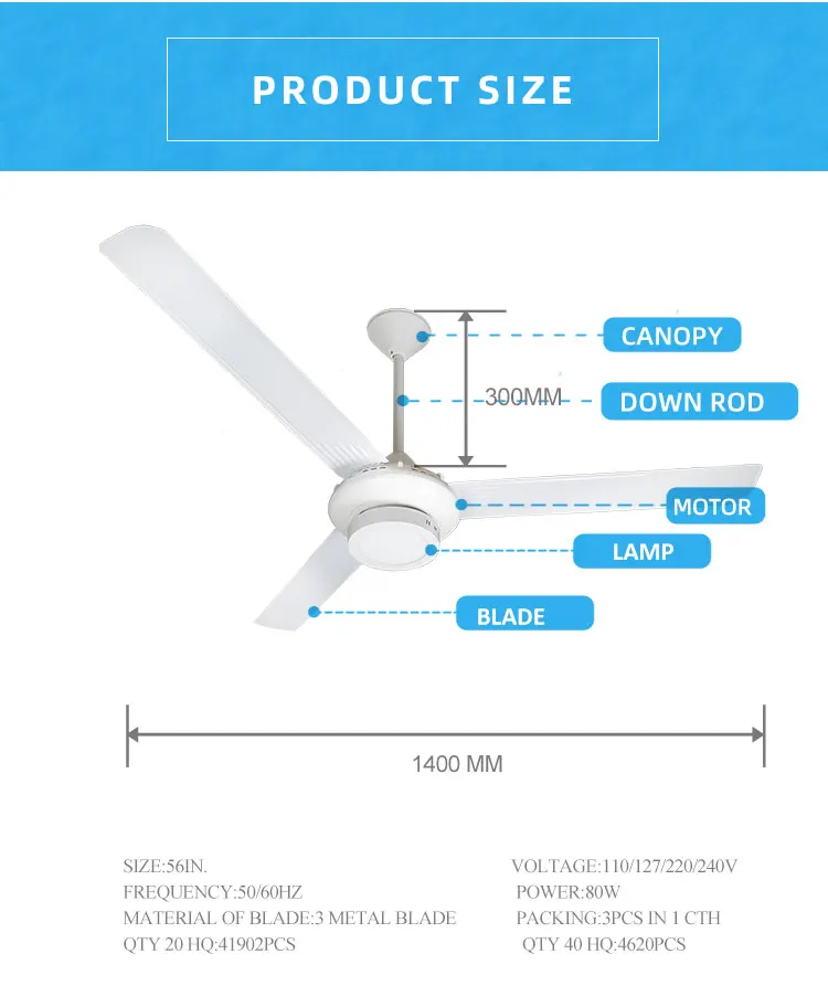 Ceiling Fan, LED, Electric Power, 80 - detail 4