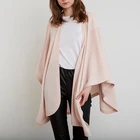 Knitted Cape New Fashion 100% Pure Cashmere Knitted Cape For Women