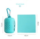 Towel Factory Wholesale High Quality Products Microfiber Pocket Size Mini Gym Sport Towel Quick Dry With Silicone Box