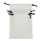 Gift Bag 2021 Custom White Canvas Natural Gift Drawstring Cotton Dust Bag