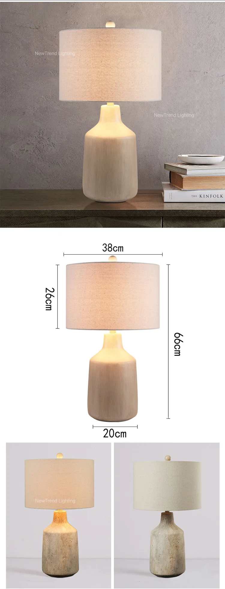 tr0023 modern style indoor decorationroom bedroom restaurant hotel led cement table lamp-1