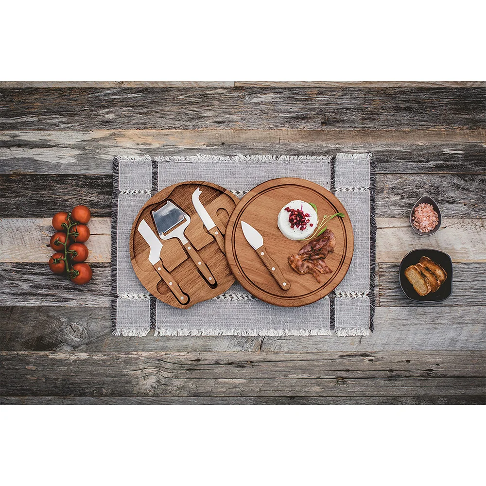 product acacia wood round charcuterie board and cheese knife set for meat and cheese cutting-8