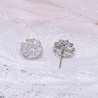 Diamond Earrings Earrings Beautiful 18k Gold Plated Diamond Flower Stud Earrings Suitable For Any Scene