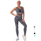 Apparel Fitness Sports Suits Yoga Bra High Waist Running Leggings Workout Pants Womens GYM Clothing Apparel