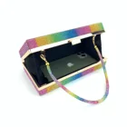 Purse Clutch Clutch Handmade Fashion Bling Purse Women Colorful Rainbow Rhinestone Clutch