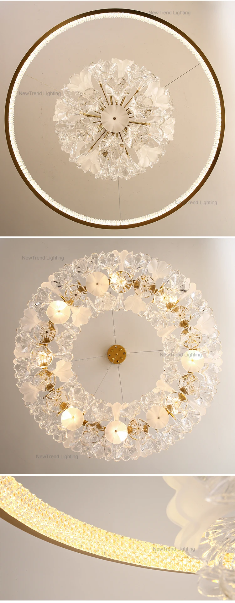 plt86061 modern style aluminum iron glass indoor decoration hotel livingroom villa led luxury pendant light-3