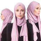 Scarf Factory Price High Quality Pure Color Scarf Elastic Scarf Plain Scarf Women's Shawl Thin Cotton Hijabs