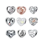 Charms Charm Qings Footprint Pink Charms Bead OEM/ODM 925 Sterling Silver Zircon Heart Charm Pendant