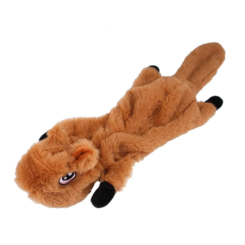 unstuffed plush dog toys