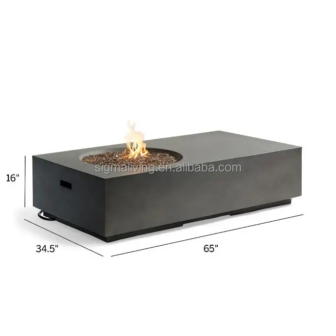 outdoor fire pit table furniture garden set natural gas propane fire table