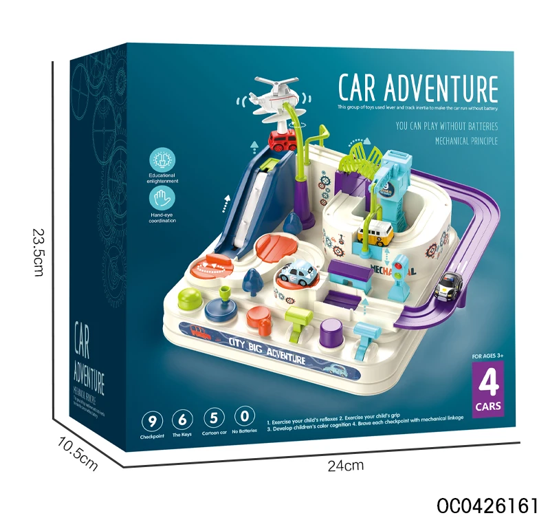Dinosaur racing track sets big adventure driving slot car fun board games for kids