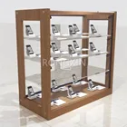Glass Cellphone Showcase Custom Shopping Mall Mobile Phone Accessories Display Cell Phone Showcase Display