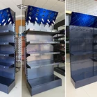 Floor Display Shelf Retail Trade Show Peg Board Floor Hanging Hardware Tools Produce Display Stand Shelves With Hooks