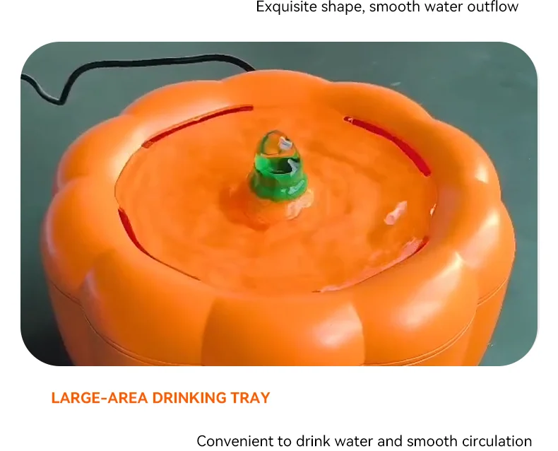 Customizable New Pumpkin Shaped Smart Pet Water Dispenser 1.5L Silent Dog Cat Water Feeder Pet Supplies manufacture