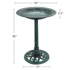 Garden 28 Inch Bird Bath Outdoor Garden Resin Lightweight Retro Courtyard Art
