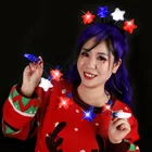 White Star Star USA Fourth Of July LED Red White Blue Star Flashing Lights Patriotic Light-Up Necklace For Party