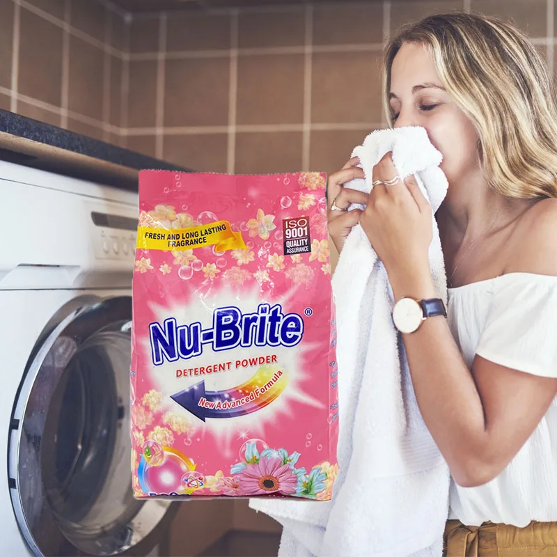 Customized High Concentrated Foam Laundry Detergent Powder Wholesale Lavender and Lemon Fragrance Disposable Soap Powder details