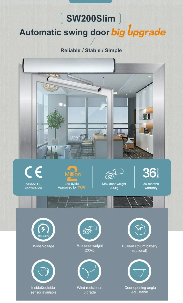 Doortec Sw Slim Smarter And More Reliable Automatic Swing Door